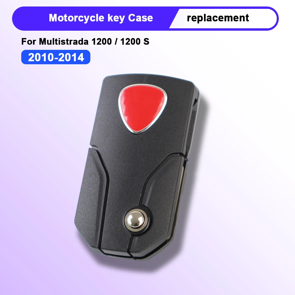 Motorcycle Remote Key Case With Blade Automatic Bouncing For Ducati MTS 1200 Multistrada 1200S 2010-2014 Protective Shell Cover
