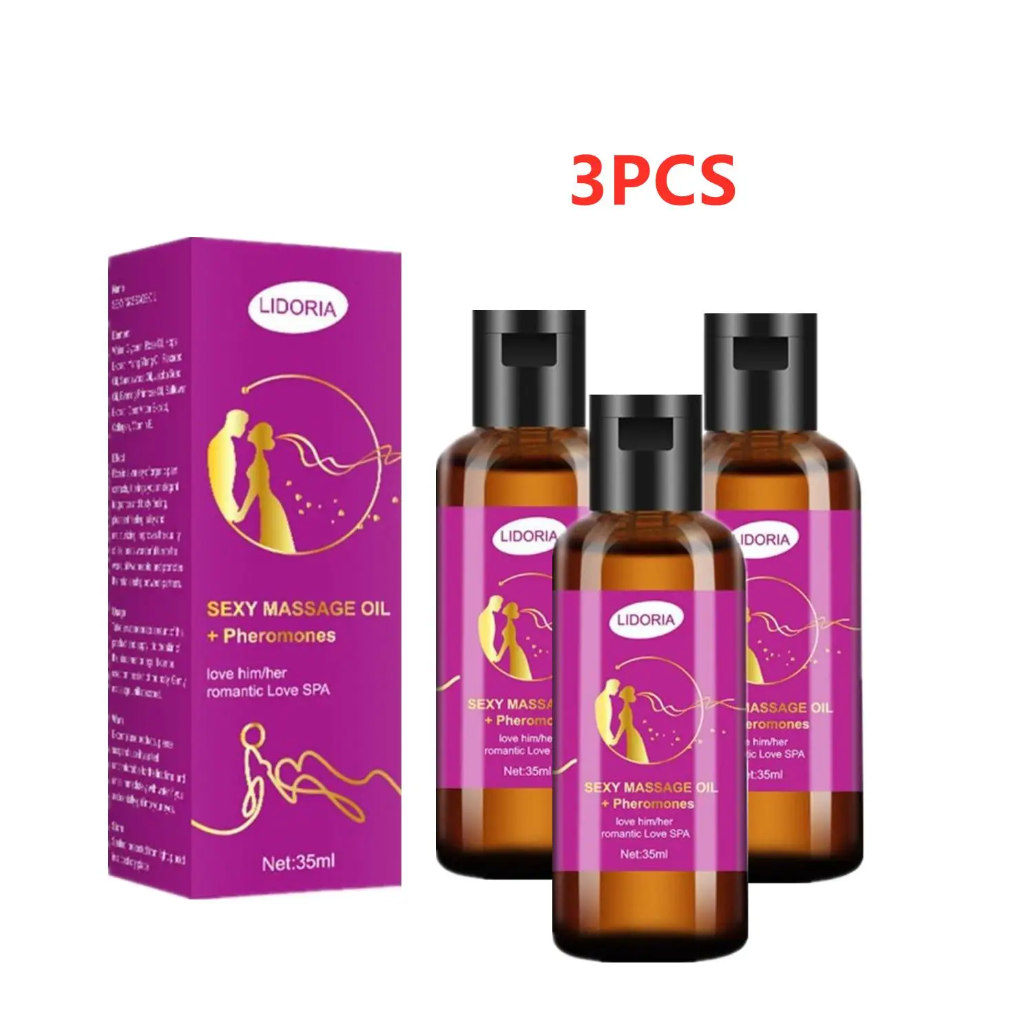 

3PCS Massage Essential 35ML Full Body Private Adult Natural Plant Rose Essence Romantic Couple Male Female Sexy Push Oil
