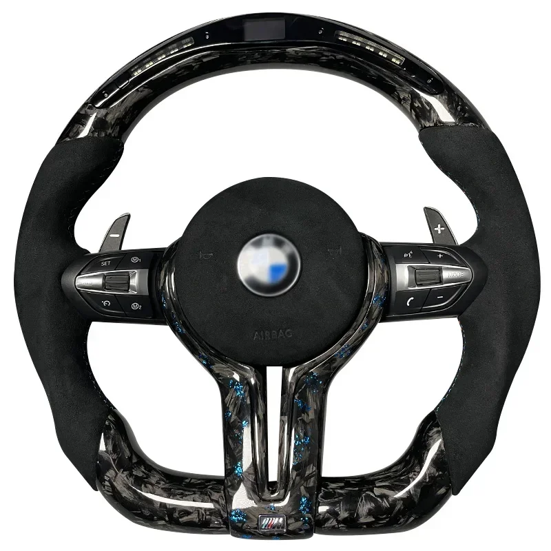 Custom Led Carbon Fiber Steering Wheel For Bmw M2 M3 M4 F80 F82 F83 F87 1 2 3 4 5 6 Series Car Steering Wheel Carbon Fiber