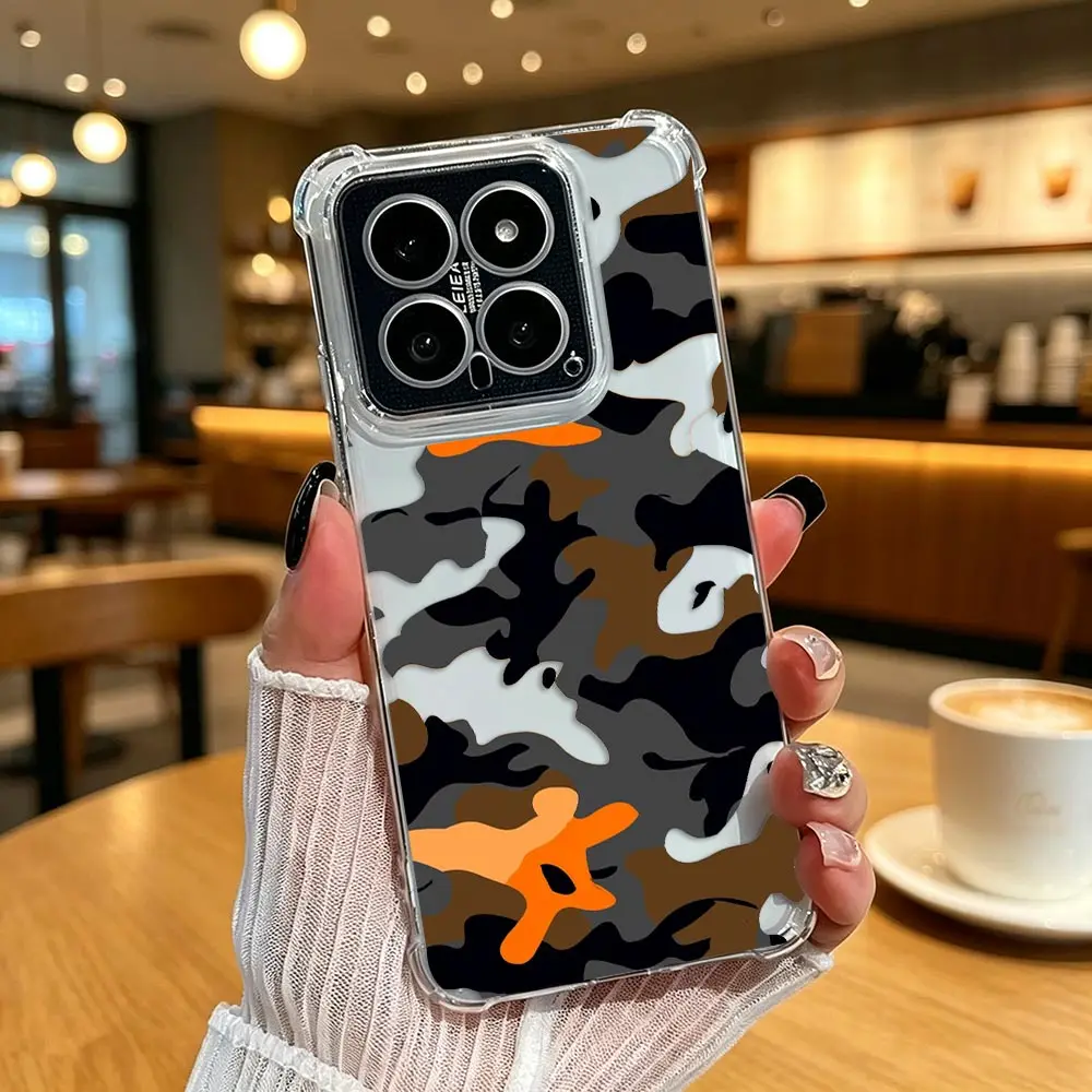 Clear Phone Case For Realme 7I 9 13 15T 16 C33 C35 C53 C55 C71 C83 C85 GT 7 NOTE 80 NARZO 50 Cover Black Blue Green Camouflage