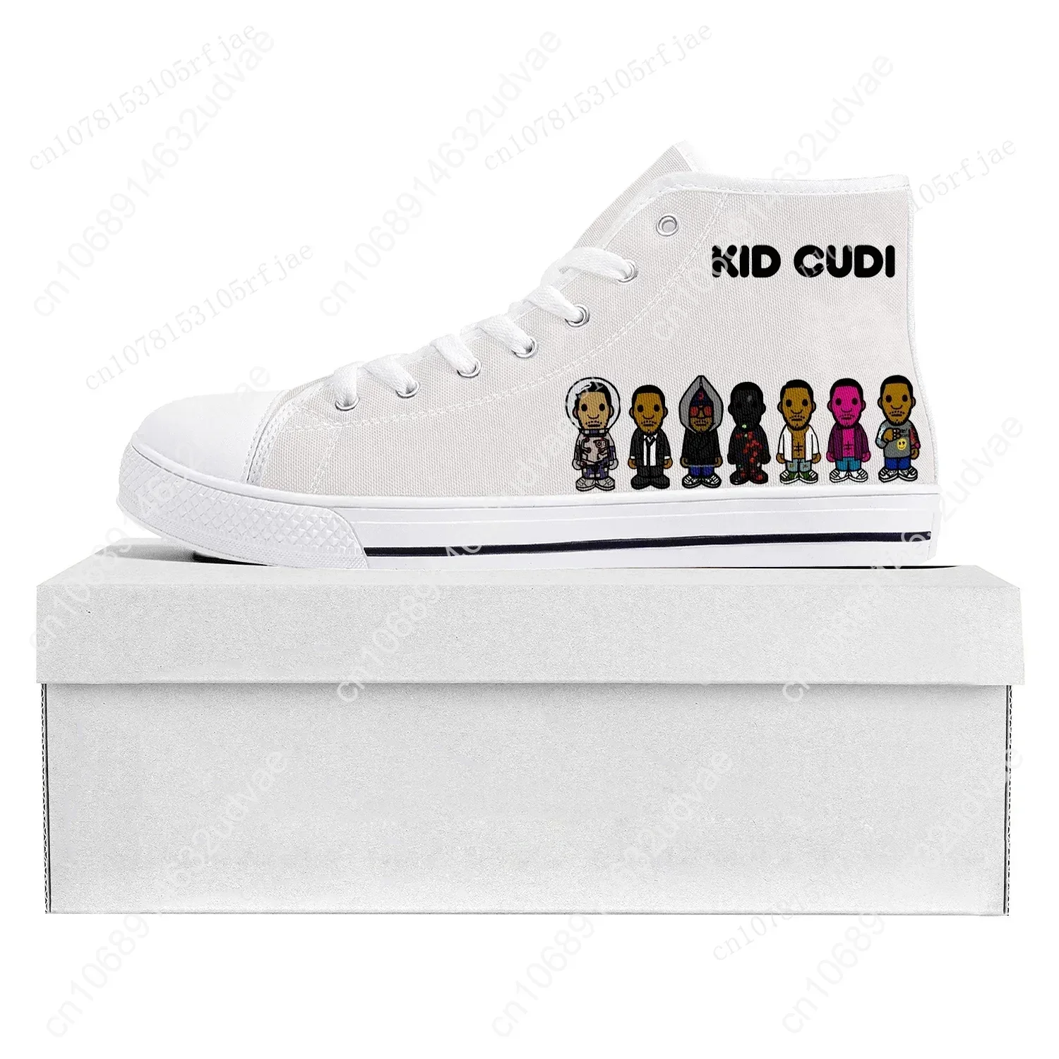 

Kid Rapper Cudi Fashion High Top High Quality Sneakers Mens Womens Teenager Canvas Sneaker Casual Couple Shoes Custom Shoe White