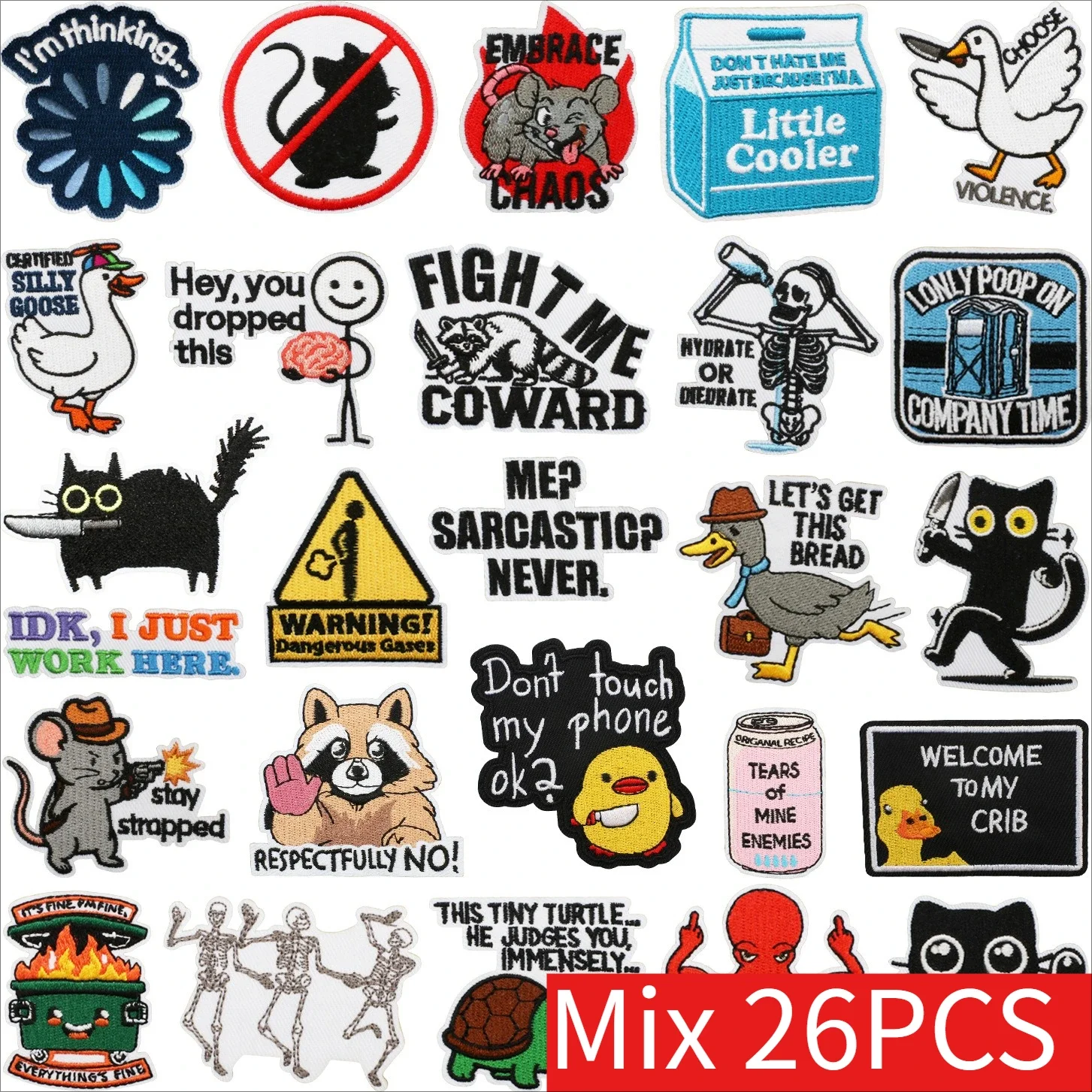 

English Alphabet Embroidery Cloth Patches Black Cat Punk Skull Patch Clothes Decoration Frog Orangutan Ironing Bag/cloth/hat