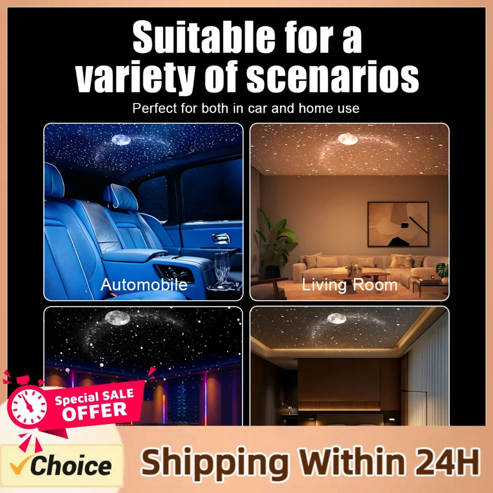 Starry Sky Night Light Projector 360 Degree Rotating Design Space Galaxy Lamp Projector for Adults Kids Car Bedroom Decoration