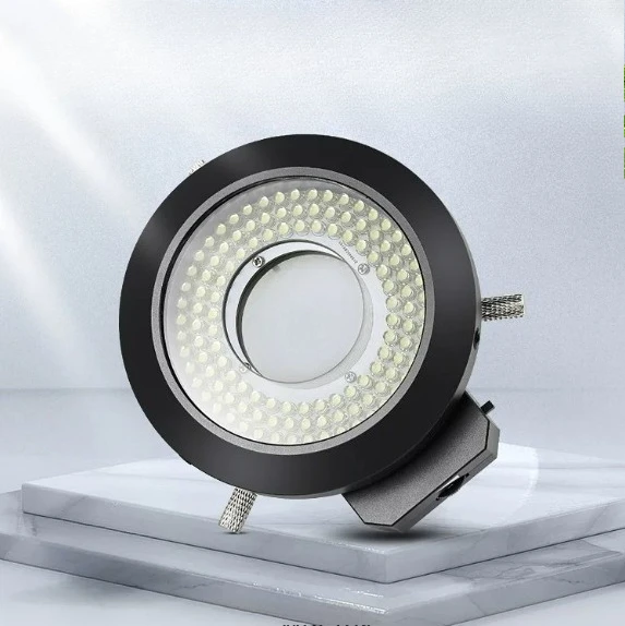 120Pcs LED Ring Light With Polarizing Glass, Microscope Polarized Light Illuminator, Adjustable Polarizer for Lab Inspection