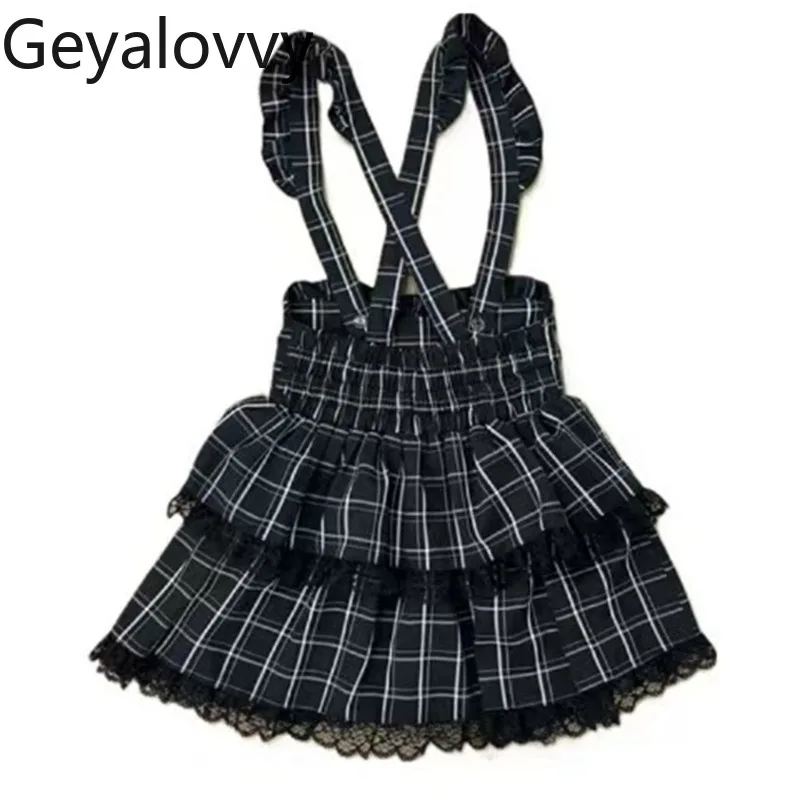 المنتج الأصلي الجديد المرأة الحلو لطيف الإنتاج الضخم انفصال حزام تنورة عالية الخصر الدانتيل المضادة للتعرض تنورة قصيرة الحمالات #4