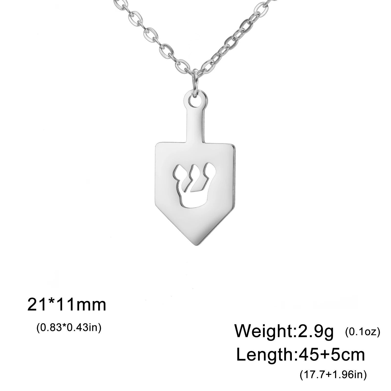 Dreidel Pendant Necklace