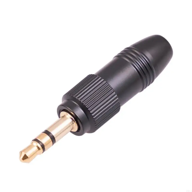 R91A 3.5mm Plugs Metal Connector M6 Internal Thread For Lavalier Wireless Microphone Stereo Male Plug Headphone Plug