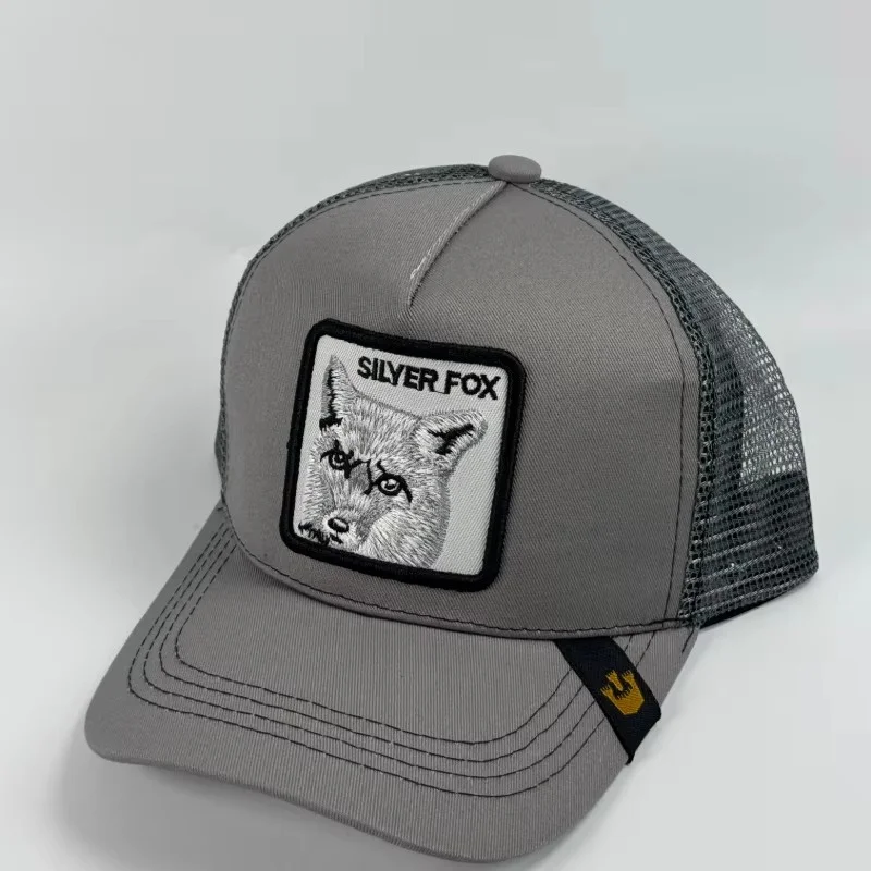 

Goorin Bros The Original Trucker The Black Wolf Gray Fox Mens Winter Caps Soft Cap Baseball Cap Animals Black Hat Caps