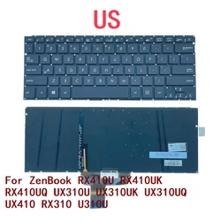 New US Laptop Backlit Keyboard For ASUS ZenBook RX410U RX410UK RX410UQ UX310U UX310UK UX310UQ UX410 RX310 U310U