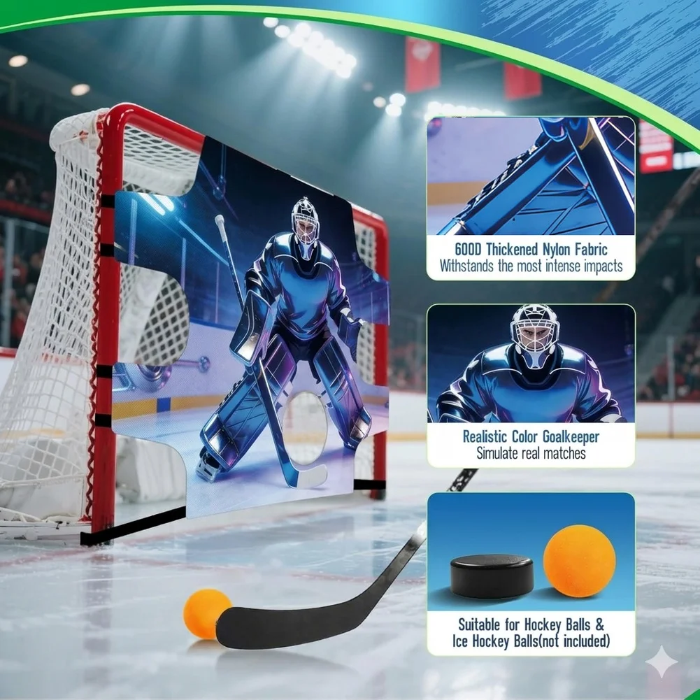 72*48inch Hockey Training Target Thickened Nylon Fabric Scoring Zones Target Skill Development Tool For Hockey Practice