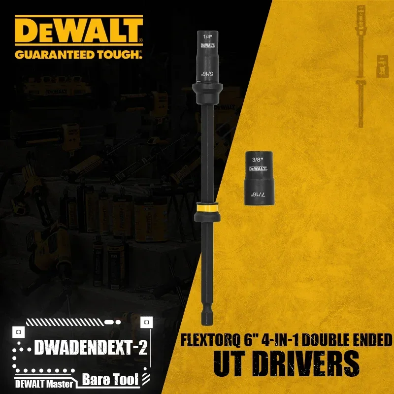 

DEWALT DWADENDEXT-2 FLEXTORQ 6" 4in1 Double Ended Nut Drivers Mechanics Power Tool Accessories