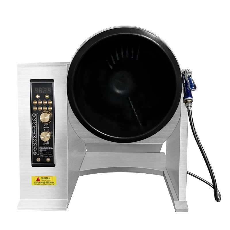Lestov Brand Stainless Steel Automatic Robotic  Wok Cooking Machine With Auto Shut-Off Safety For Restaurant Canteen