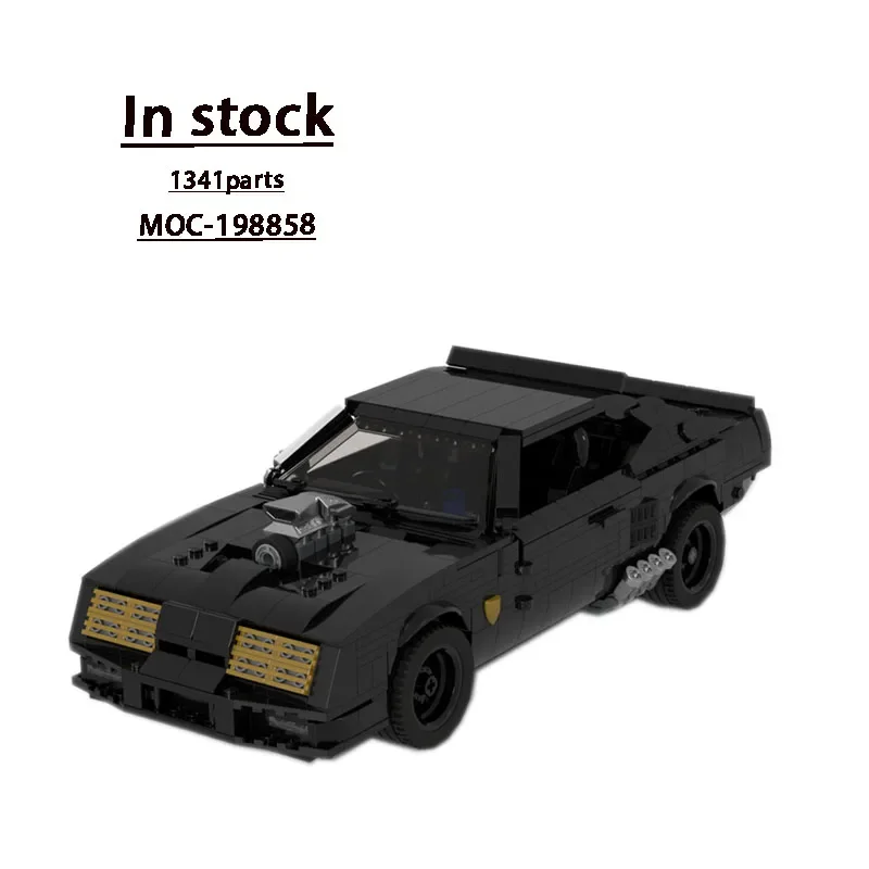 MOC-198858 Black New Movie Sports Car V1 Interceptor Racing Block Model 1341 Parts Boy Birthday Toy Building Block Gift