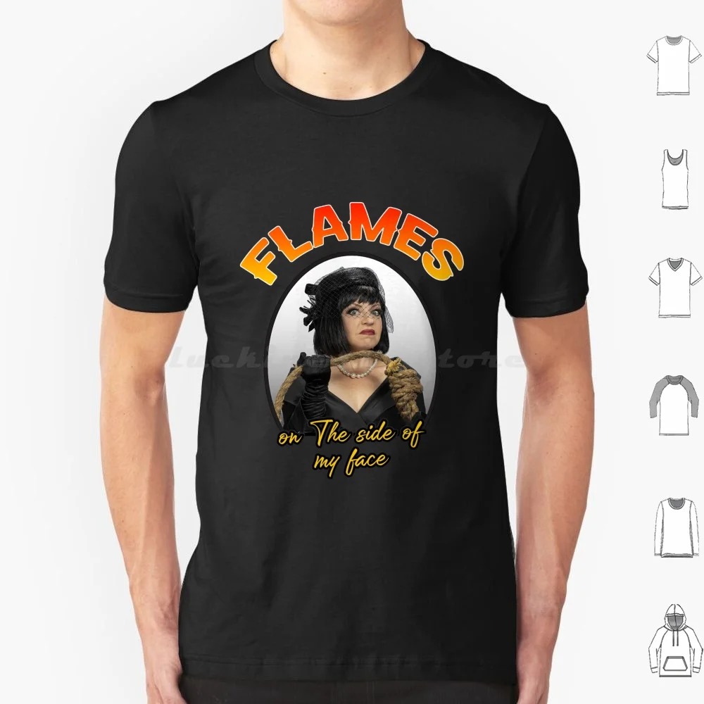 Flames sur le côté de mon visage t-shirt coton hommes femmes bricolage impression indiqué déclencheur film déclencheur le film 80s film mystère indiquer