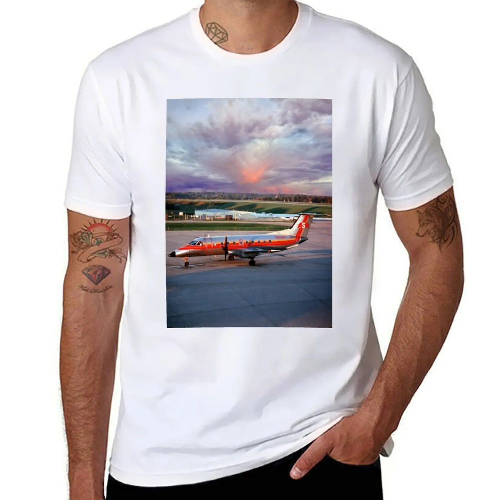 

Embraer EMB-120RT Atlantic Southeast Airlines T-Shirt t shirts for man cotton funny man t shirts graphic T-Shirt