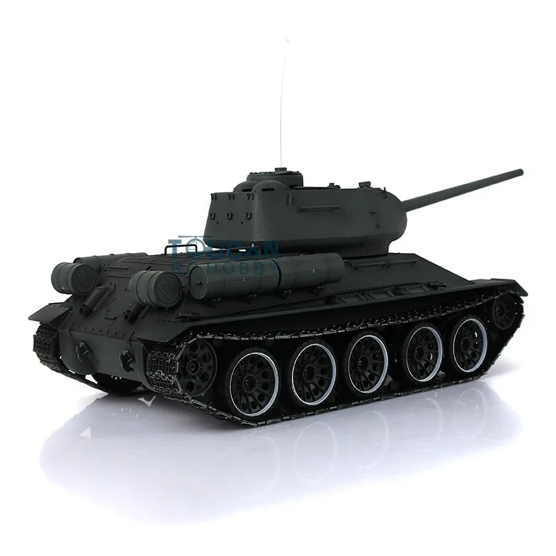 HENG LONG 1/16 Green 7.0 Upgraded Soviet T34-85 RTR RC Tank 3909 Metal Tracks Idler Bearing BB Pellets Smoking Toy TH17783