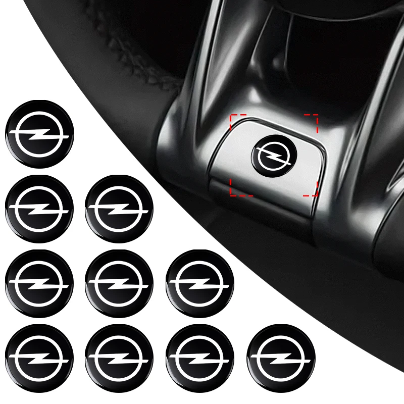 2/5/10/20pcs14MM Car Remote Key Sticker Aluminum Emblem Decoration Decal  For Opel Insignia Astra Antara Meriva Zafira H G Corsa