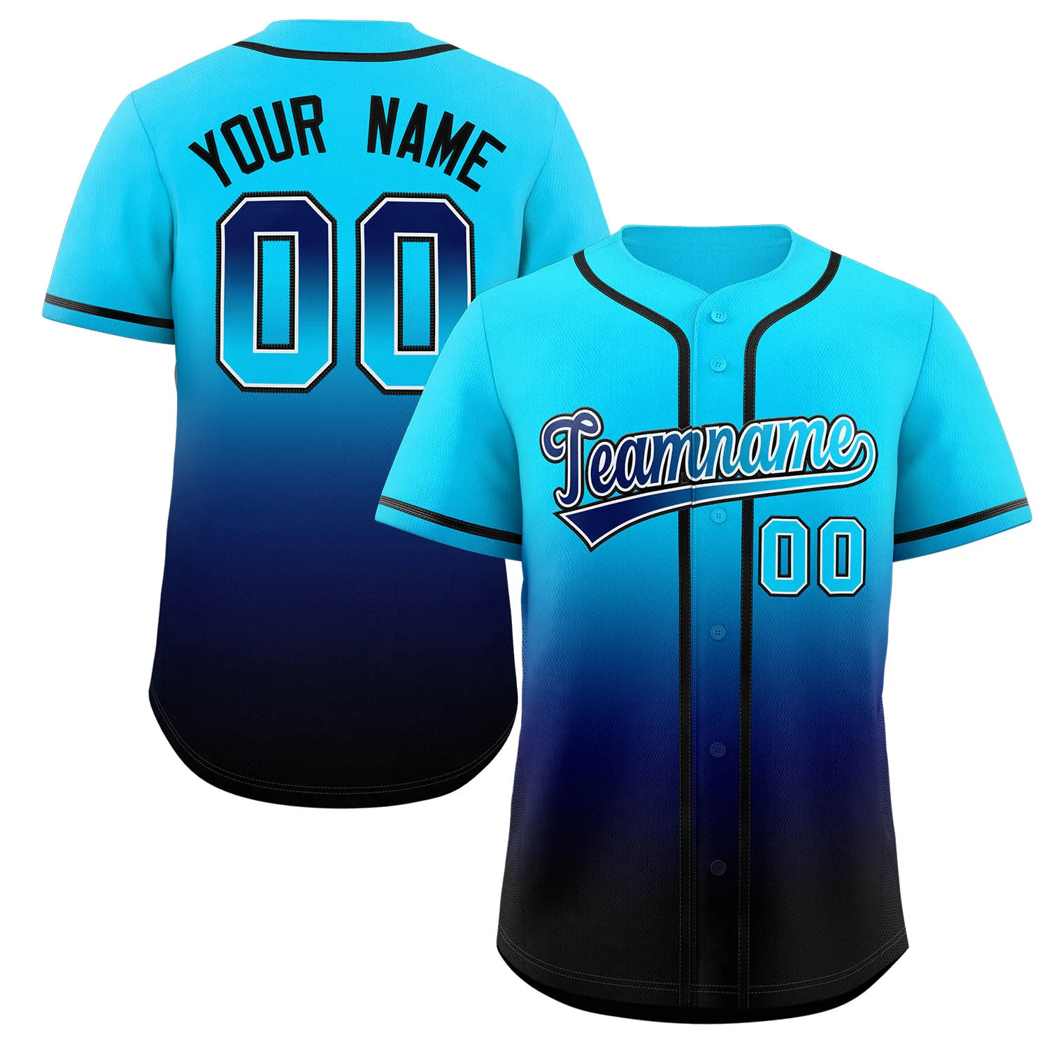 Personalized Custom Baseball Jersey Gradient Color Creative Design Baseball Shirt Adult/Child Softball Game Training Uniform