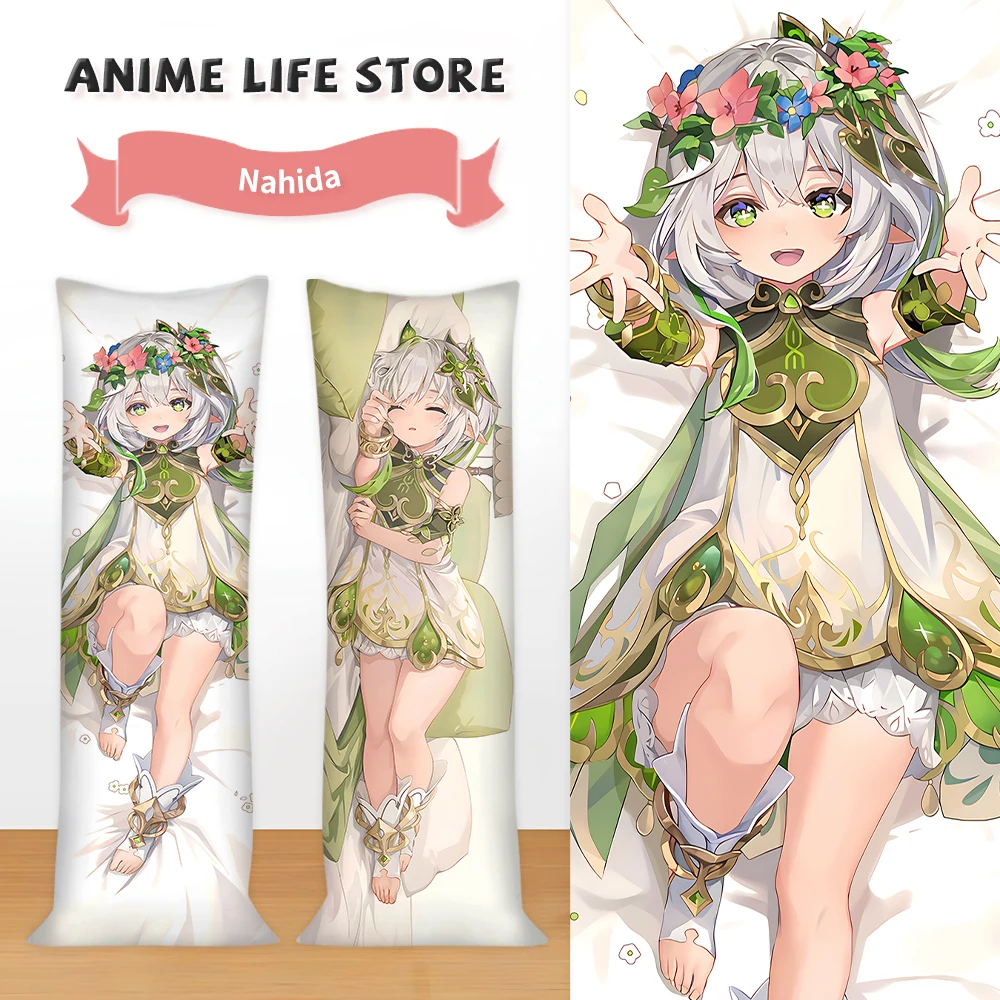 

Наволочка Dakimakura Nahida, косплей, персонаж аниме, чехол для подушки без цензуры, наволочка с двусторонним принтом