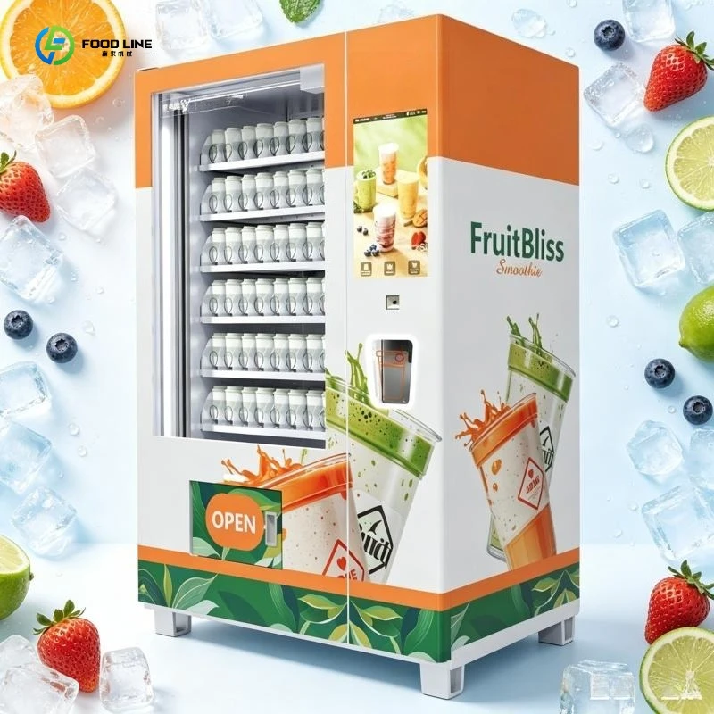 Automatic Smoothie Vending Machine with Touch Screen Frozen Food Fruit Fresh Smoothie Vending Machine FL Customized