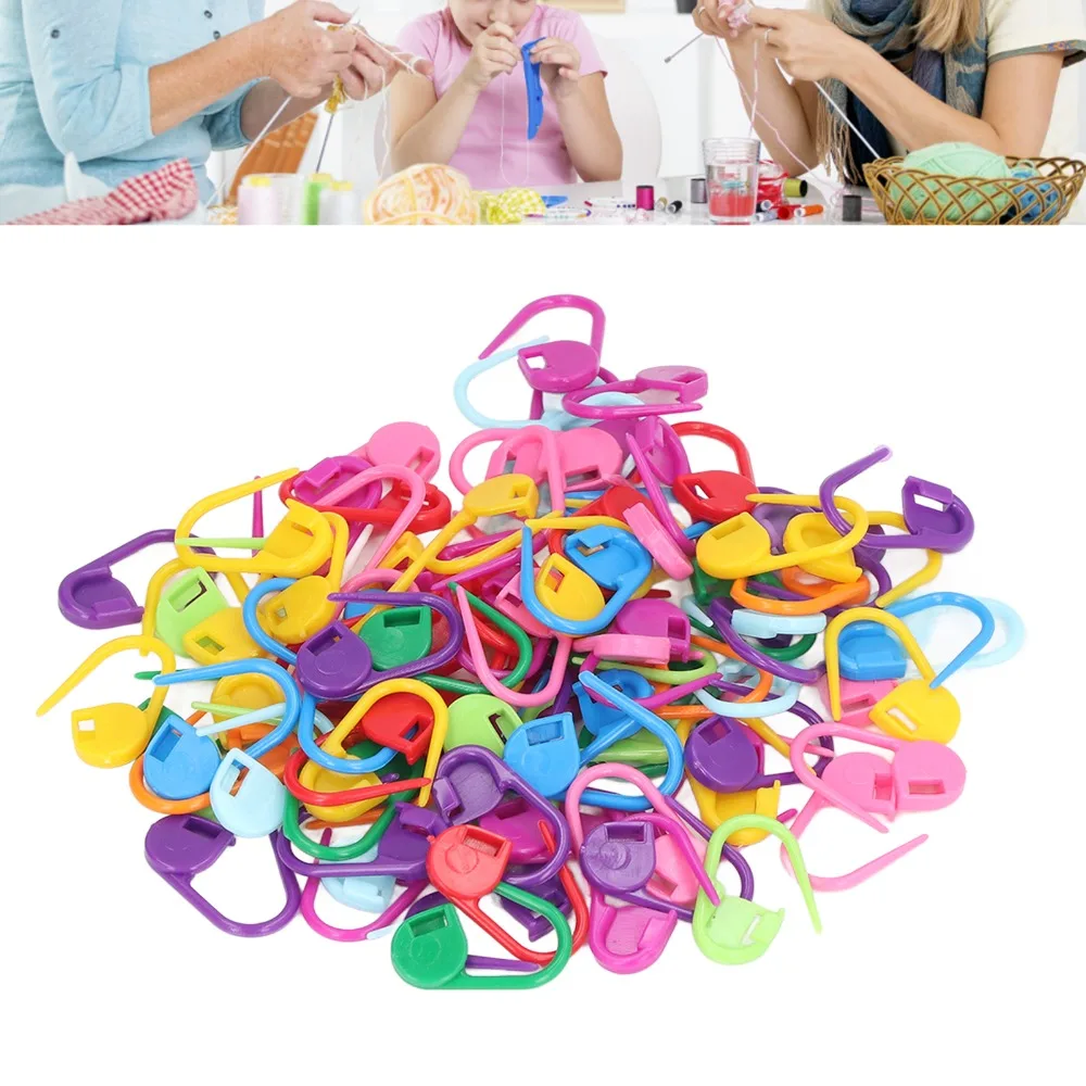 120 Pcs Colorful Plastic Stitch Markers Various colors 105*72*18mm Crochet Markers Marker Clips Knitting Projects