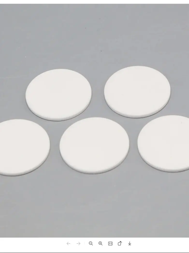 99% Alumina Ceramic Plate , Circular , Insulated , Wear-resisting , diameter=120mm，thickness=10mm