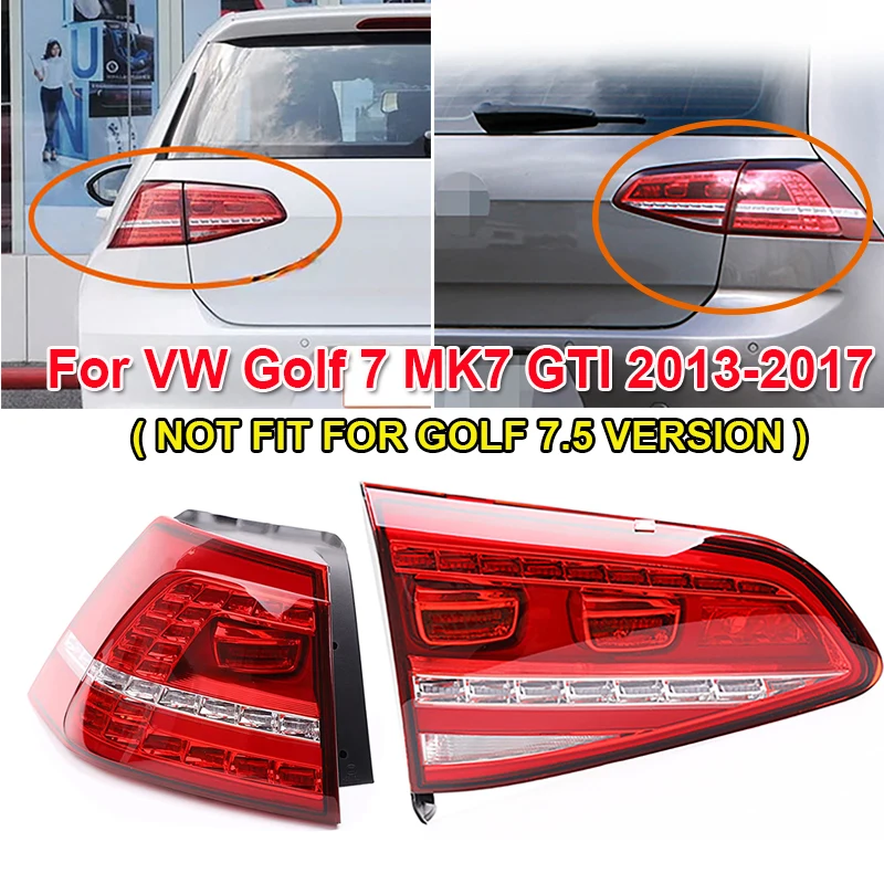 

Car Rear Bumper Brake Light Signal Warning Tail Light Assembly For VW Golf 7 MK7 GTI 2013-2017 (NOT FIT FOR GOLF 7.5 VERSION)