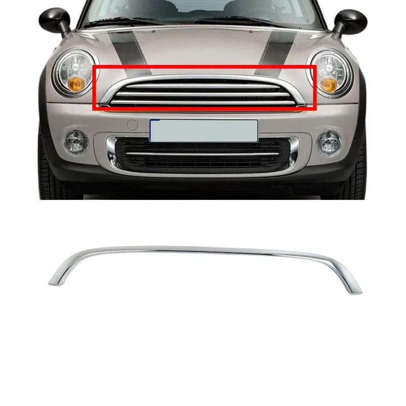 Chrome Front Grille Hood Molding Trim for 2009-2015 Mini Cooper R55 R56 R58 R59