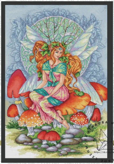 Cross stitch Kit 14CT Canvas Cross Stitch Embroidery Set Craft 38-Dragonfly Fairy 46-64 Cross Stitch Set