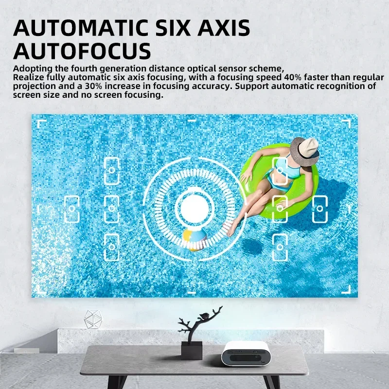 Common Shadow Auto-focus Screen Obstacle Avoidance Projector Home Daytime Super-clear Wall Hanging Living Room TV Projector