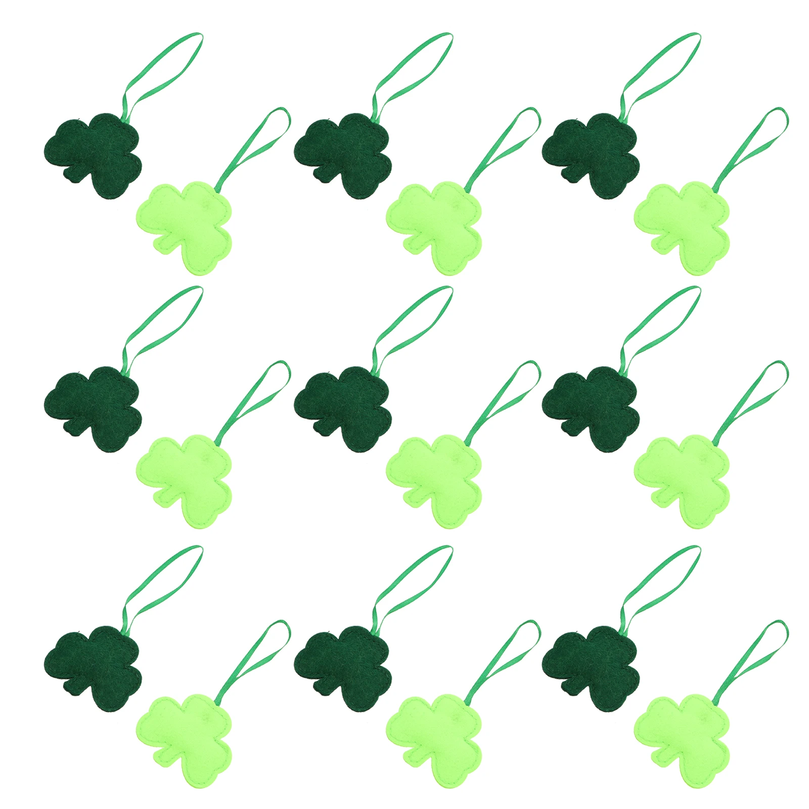 

24pcs Clover Hanging Decor St Patrick'S Day Party Favor Shamrock Pendant For Celebration Decoration Event Supplies