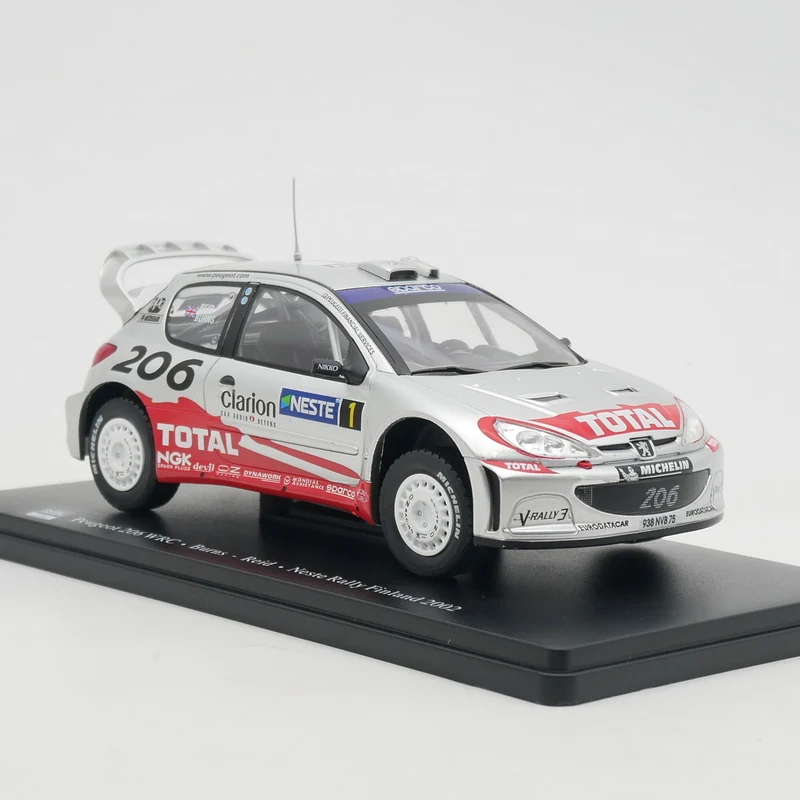 

Diecast IXO 1:24 Scale Peugeot 206 WRC 2002 Peugeot Rally Car Alloy Car Model Collectible Toy Gift Souvenir Display Ornament