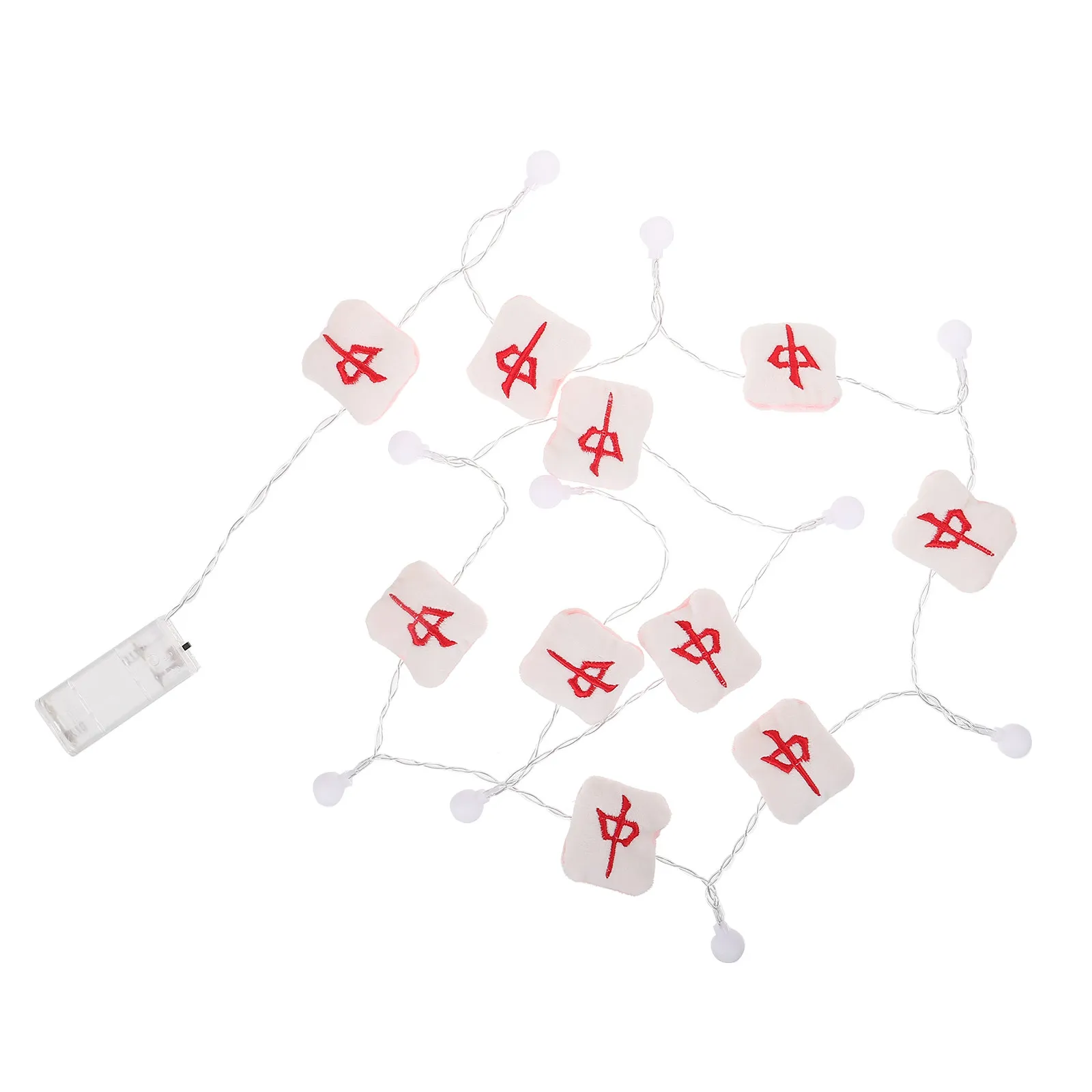 

Warm White Mahjong String Light 6Ft Plastic Cloth Material Decorative Lamp for Indoor Outdoor Party Holiday Festival Ambience