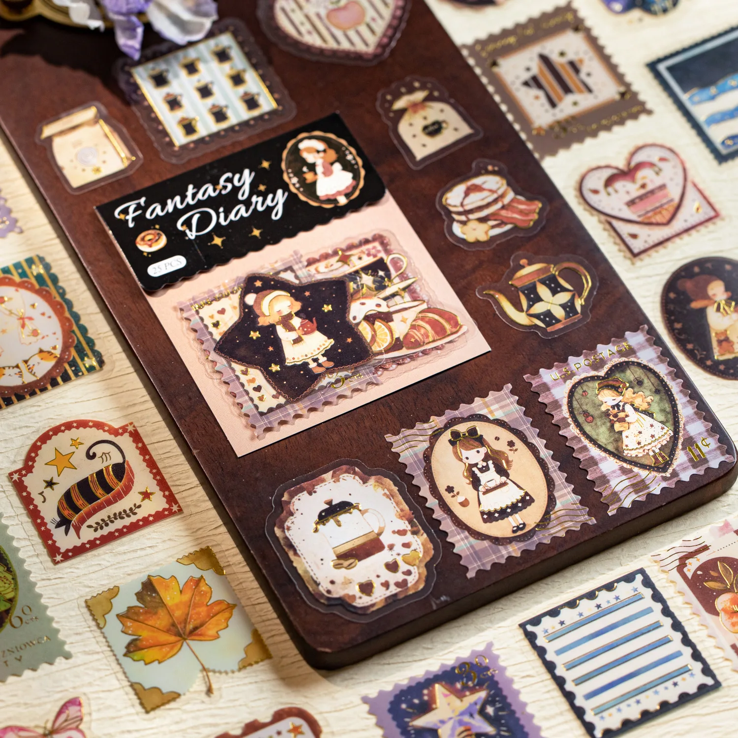 

6packs/1lot Kawaii Scrapbook Sticker Fantasy Chronicles Scrapbooking Planner Decorative Stationery