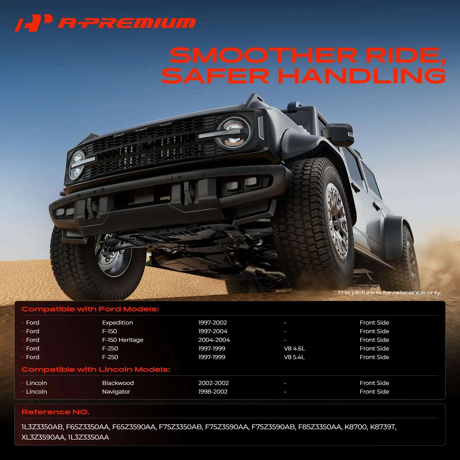 A-Premium 2x Front Idler & Pitman Arm for Ford F-150 1997-2004 F-250 1997-1999 F-150 Heritage 2004 Expedition 1997-2002