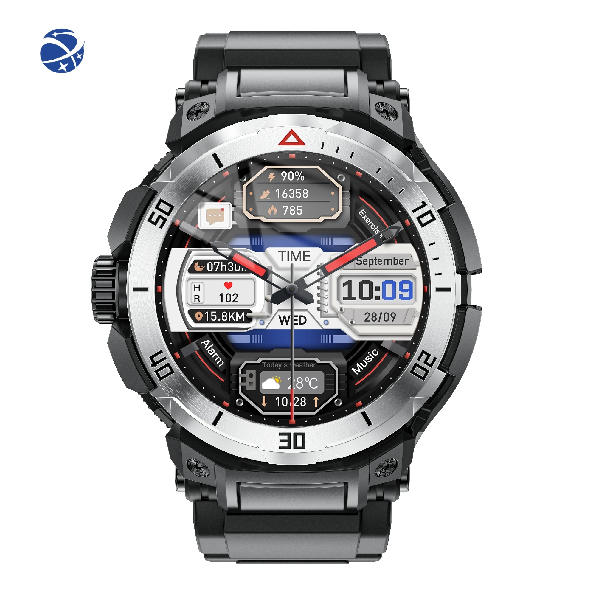 

2025 New Design Open-cover Smartwatch Bt Call Smartwatch With Earbuds 2 in 1 Headphones Tws Nfc Fashion Smartwatch