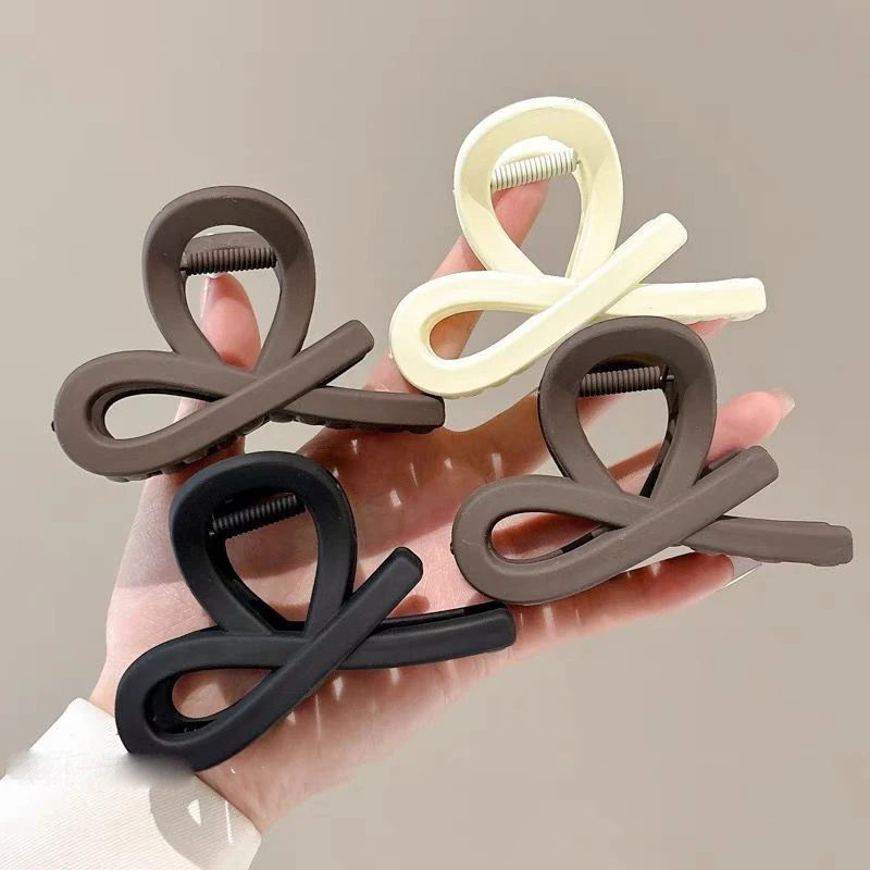 

Однотонный бант в корейском стиле, простая заколка для волос, элегантная женская заколка в виде акулы, аксессуар для волос