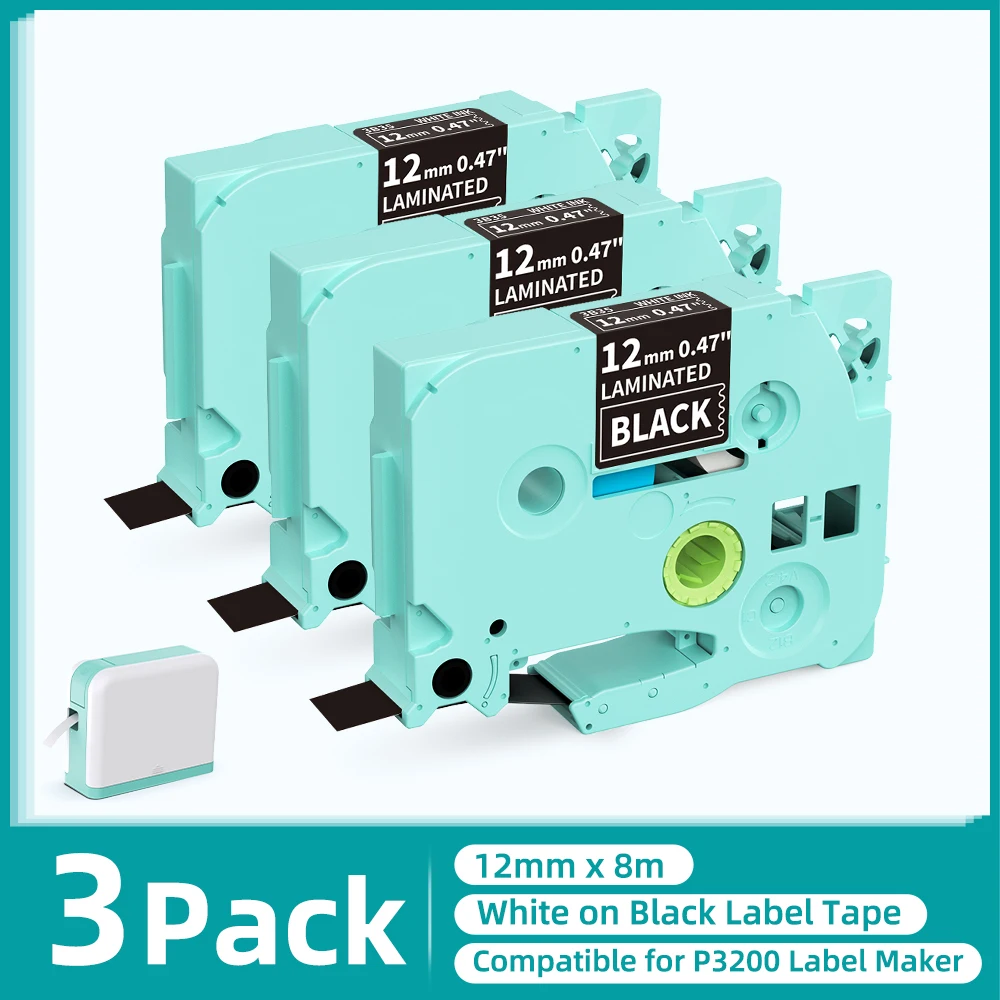 Vixic 3-20 в упаковке 12 мм 3B21 совместимая лента для этикеток TZ231, зеркальная лента для PT D200 D210 H100 P3200