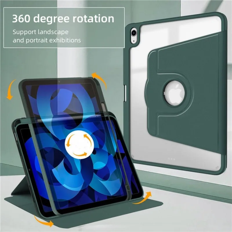 

For iPad 10th Generation Case 2022 Air 5 10.9 2018 9.7 5/6th Air 2/4 2020 7/8/9th 10.2 2021 Mini 6 Pro 11 Smart Rotating Cover