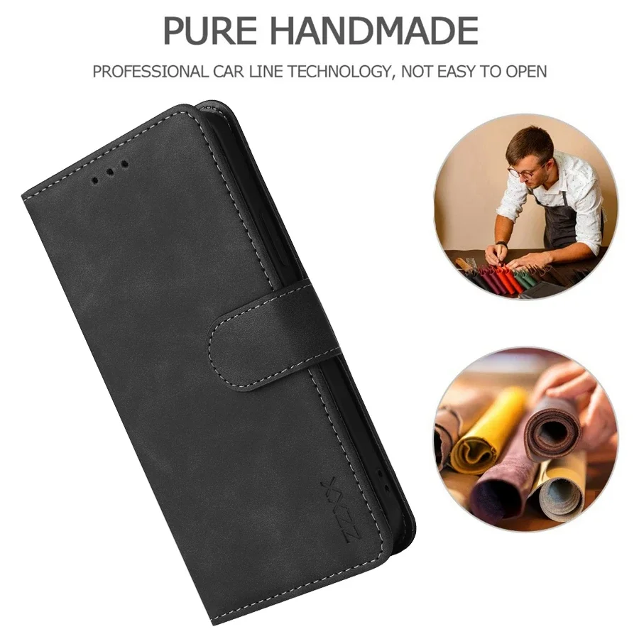 Funda con tapa magnética con soporte para tarjetas, cartera, respetuosa con la piel, para Apple iPhone 15 Pro Max 14 Plus 13 Mini 12 11 SE 2022 X XS XR 8 7