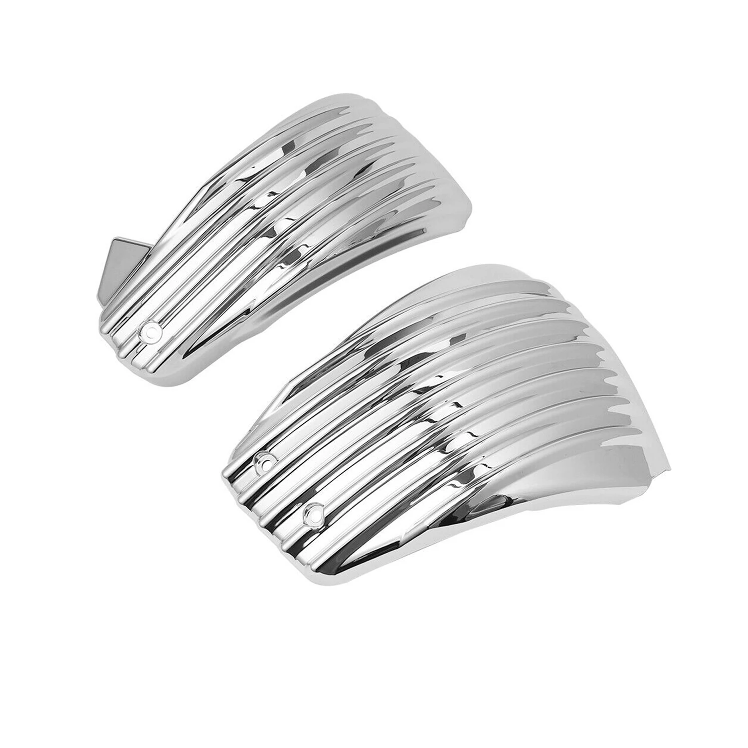 Chrome Striped Battery Side Covers Fairing For Harley Softail Breakout Fat Boy Steet Bob M8 2018 2019 2020 2021