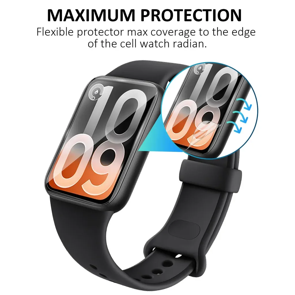 1-5PCS For Xiaomi Mi band 10 Pro Screen Protectors 9D Curved Anti-Scratch Watch Protective Films For Xiaomi Smart Band 10 Pro - view 3