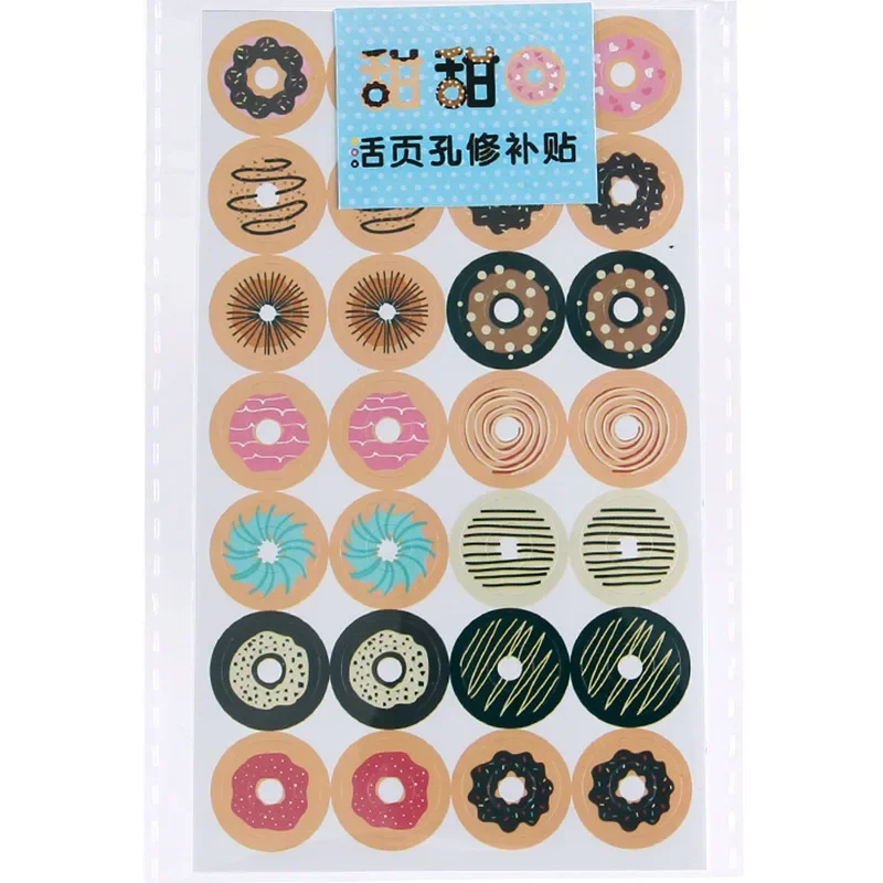 Delin Punch Koruyucu Etiketler Sticker Gevşek Yaprak Kağıt Delik Takviye Etiketi Yuvarlak Çıkartmalar Kendi Yapışkan Bağlayıcı Kağıt Çıkartma