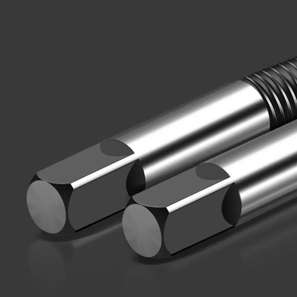 Left Hand Drill Bit Set Save Time Square Head Damaged Screw Remover Carbon Steel Smooth Chip Removal Tap Removal Tool