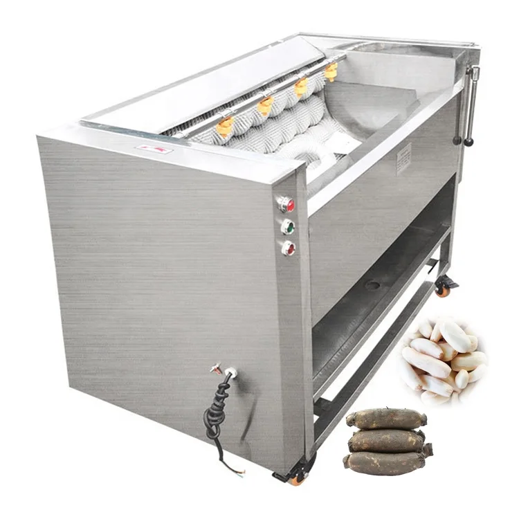 

20kg Capacity Small Fruit Vegetable Washing Machine for Cassava Potatoes Chips Cleaning Efficient Easy to Use