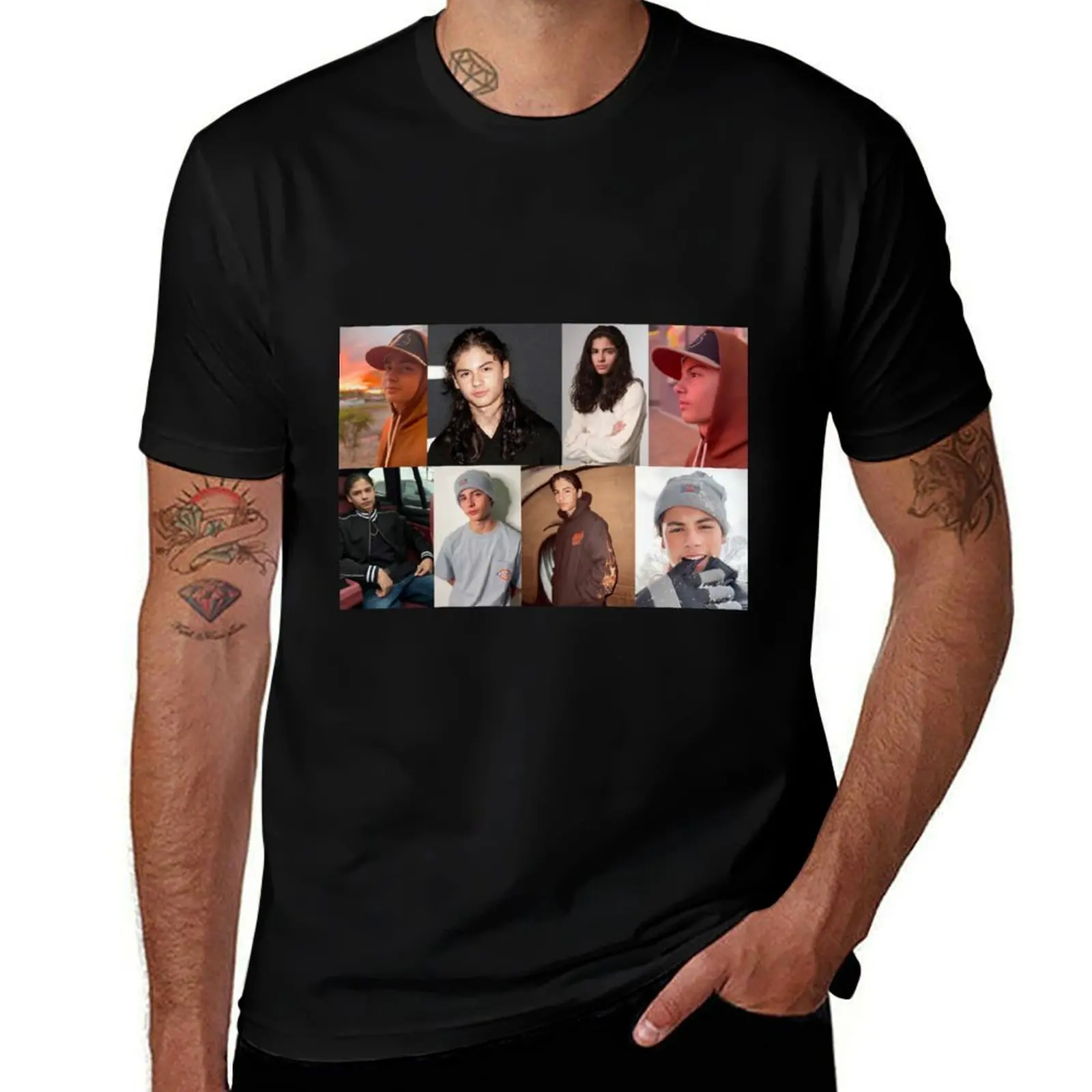 Miguel Cazarez Mora Collage 2 T-Shirt Large Size Breathable Tee T-Shirt