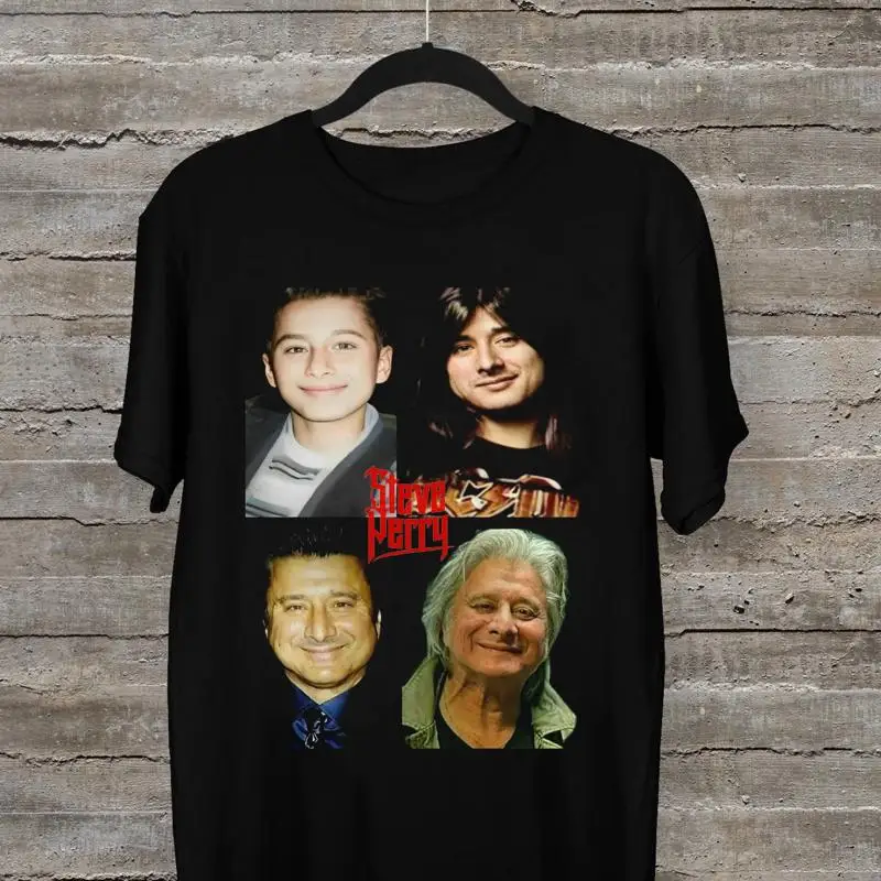 Steve Perry Grayscale Photos T-Shirt