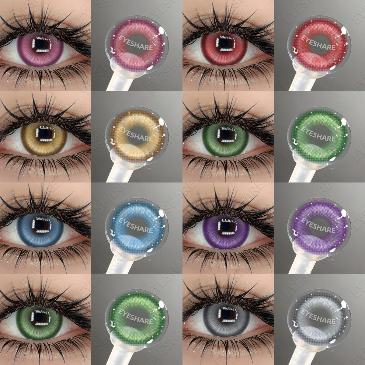 EYESHARE 10 Stück = 5 Paar Tag Täglich Cosplay Farbkontaktlinsen 1 Tag Gebrauch Blauer Kontakt Tägliches Einweg-Tragen Komfort Rosa Linse