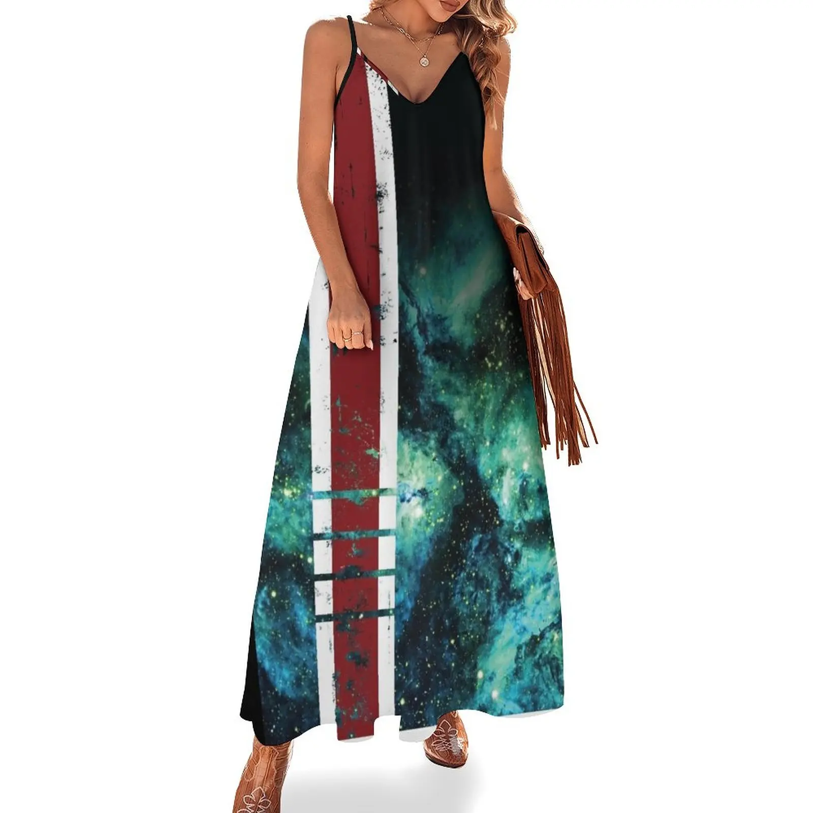 

Mass Effect Tribute Armor Stripe Sleeveless Long Dress dresses for women 2025 Bride dresses Women's clothing Dress