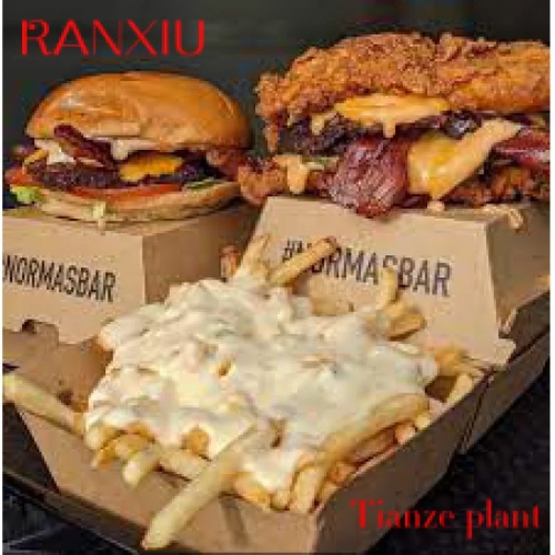 Caja de embalaje de hamburguesa de pollo frito de perro caliente con Chip personalizado, patatas fritas, patatas fritas